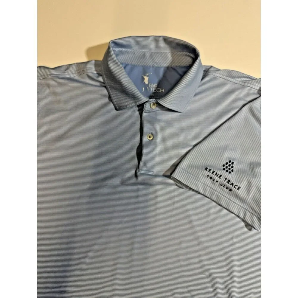 FG Tech American Flag Polo Shirt‎ Golf Striped Made In USA Men's Extra Large